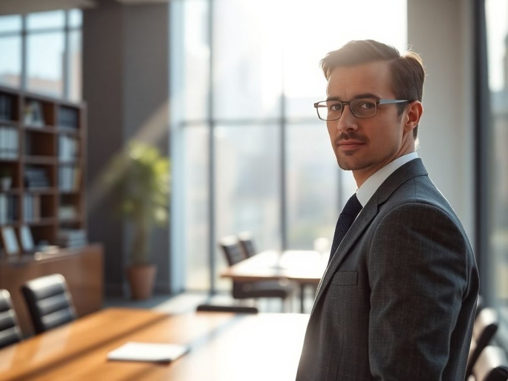 Avocat discutând cu un client în sala de judecată.